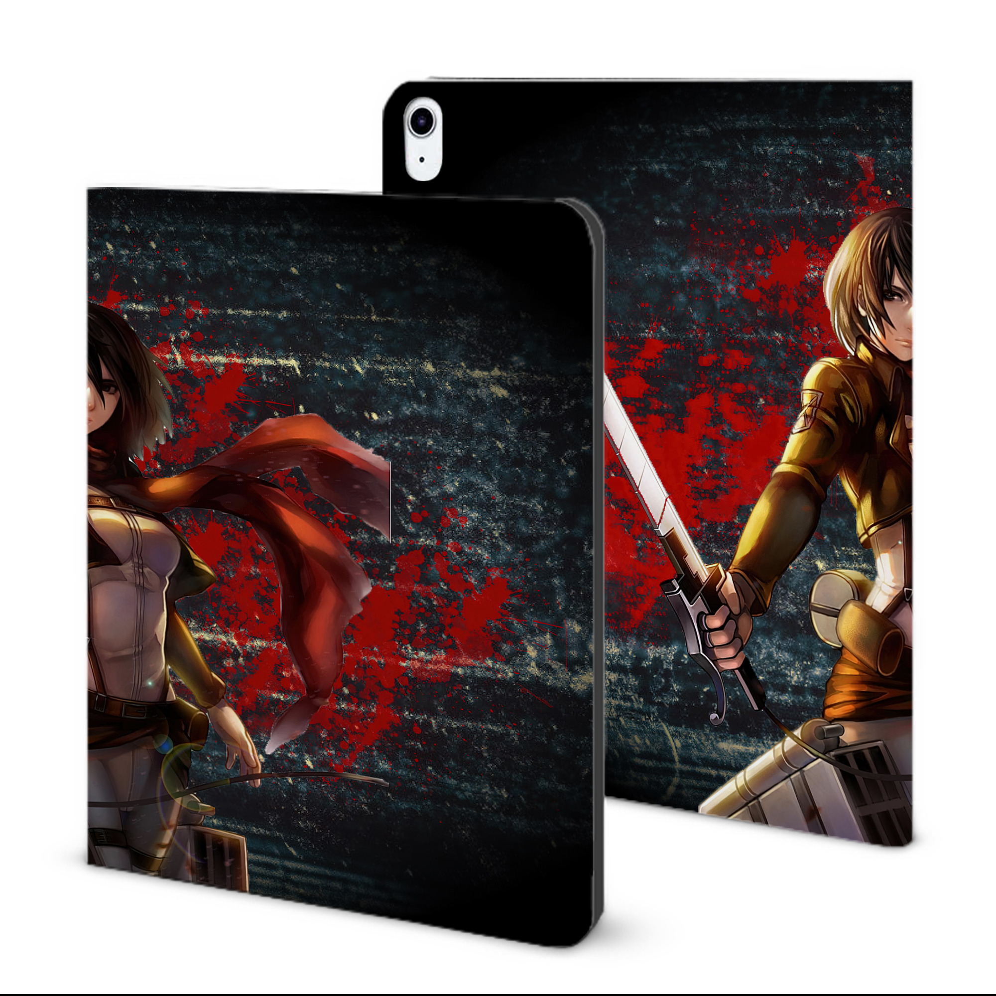（画像用） 進撃の巨人 Attack on Titan IPad ケース ブック型 PUレザー TPU 耐衝撃 軽量 薄型 ペン収納なし 全面保護 IPad 各モデル対応